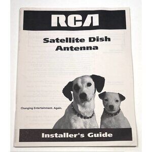 RCA Satellite Dish Antenna INSTALLER'S GUIDE ONLY Manual Booklet 2000 EUC